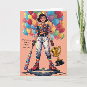 You're the MVP of Birthdays Sports Greeting Card