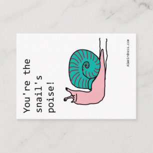You're the snail's poise! - AI valentine Enclosure Card