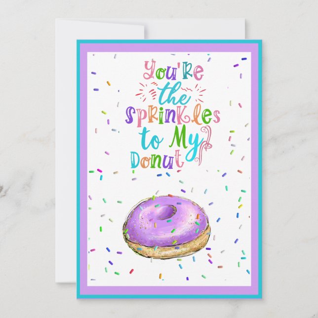 You're The Sprinkles To My Donut-Classroom  Holiday Card (Front)