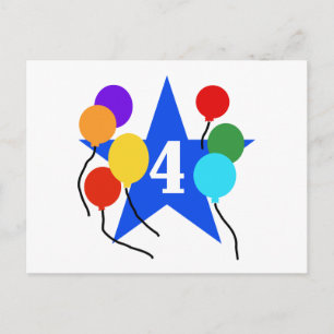 You're the Star 4th Birthday Tshirts and Gifts Postcard