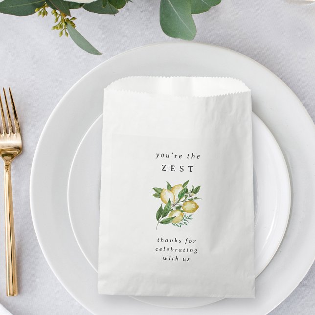 You're the Zest Lemon Bridal Shower Favour Bag (Creator Uploaded)
