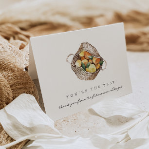 You're the Zest Lemon Bridal Shower Thank You Card