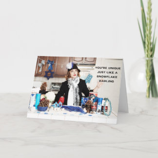 "You're Unique, Just Like a Snowflake Darling" Holiday Card