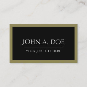 YourJobTitle Black/Antique Gold Business Card