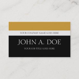 YourJobTitle Black/Yellow Gold Touch Business Card