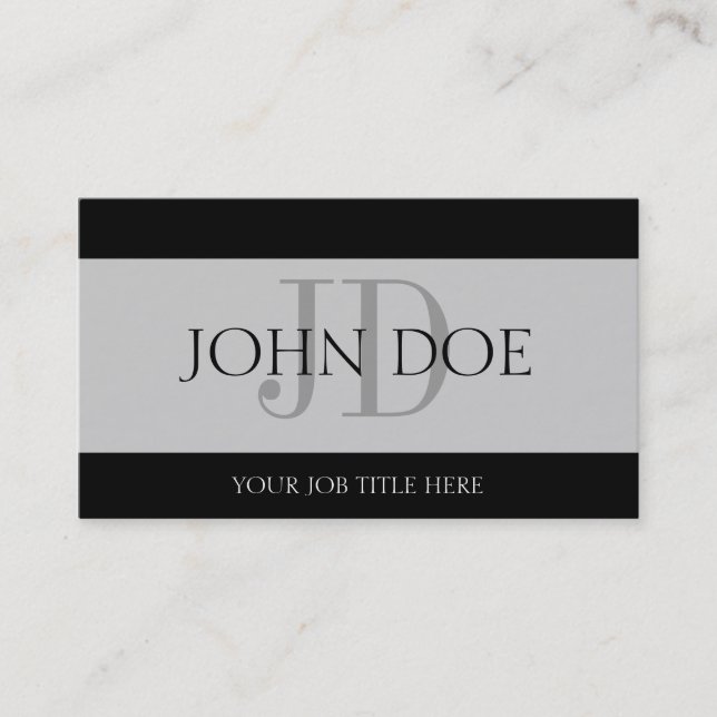 YourJobTitle Silver Banner Business Card (Front)