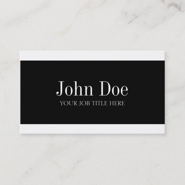 YourJobTitle White Business Card (Front)