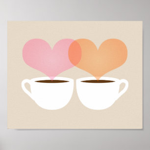 Yours and Mine Coffee Mugs in Love Art Print