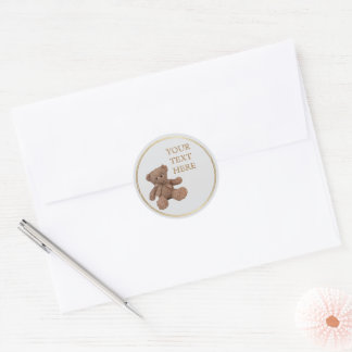 Yours text here classic round sticker