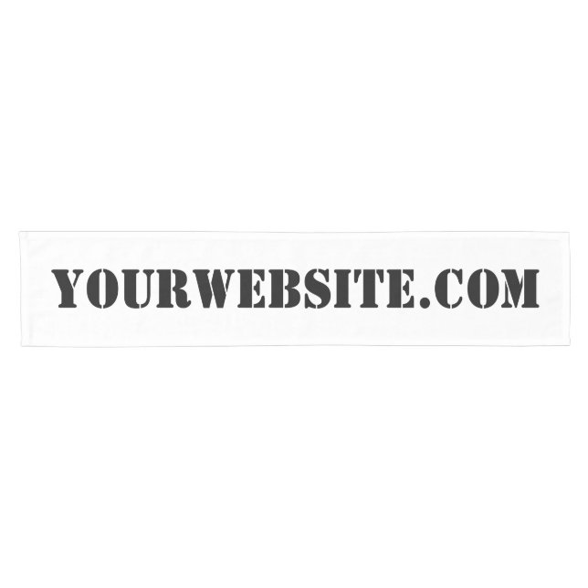 YourWebSite.com Short Table Runner (Horizontal)