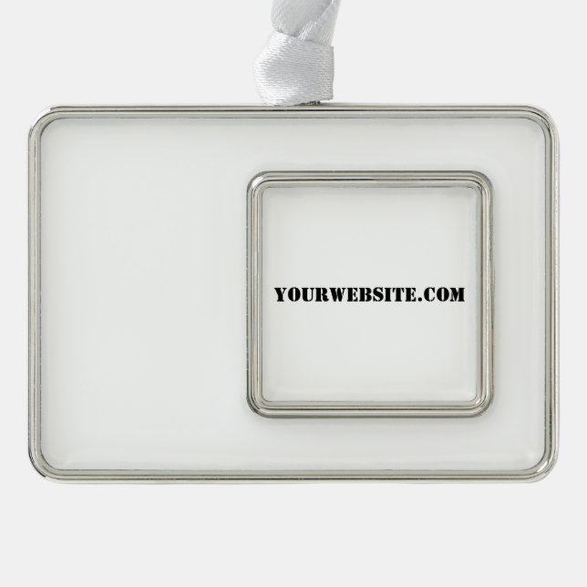 YourWebSite.com Silver Plated Framed Ornament (Front)