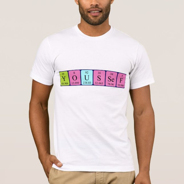 Youssef periodic table name shirt (Front)
