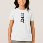 Youth Boys Girls Unisex Tri Blend White Fleck<br><div class="desc">Custom Add Your Text Here Template Youth Fashion / Clothing / Tops & T-Shirts / Kids Youth Boys Girls Unisex T-Shirts Online Shop / Youth Girls White Fleck Bella Canvas Tri-blend T-Shirt.</div>