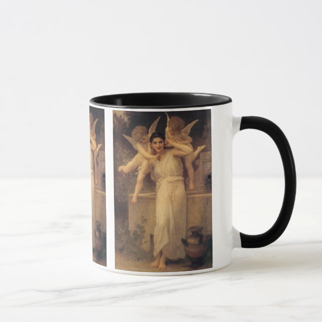 Youth by Bouguereau, Victorian Angels Portrait Mug (Right)