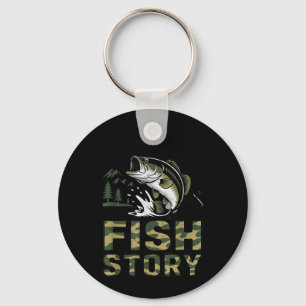 Youth Camo Even Jesus Had Fish Story Christian Key Ring