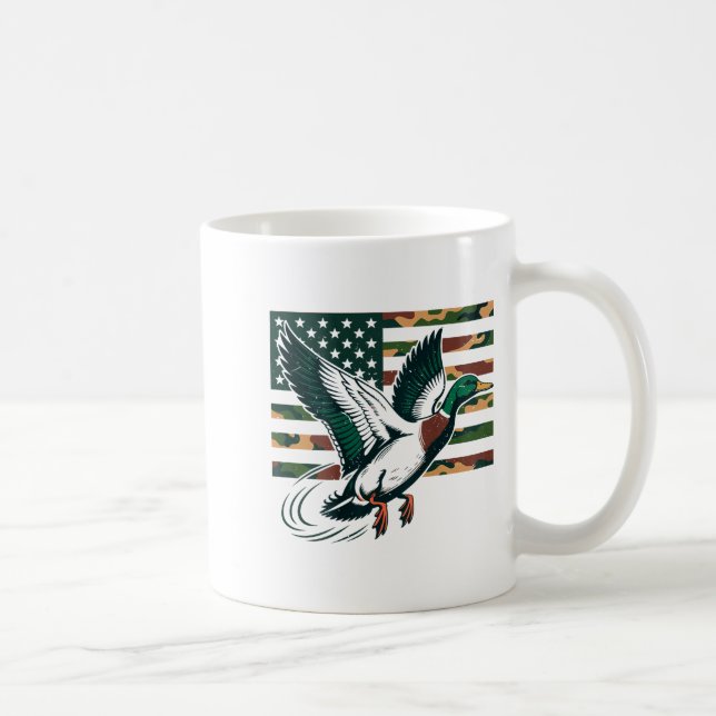 Youth Camo Mallard Duck Hunting Camouflage America Coffee Mug (Right)