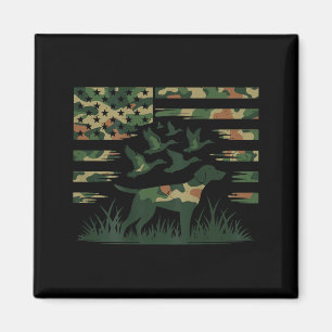Youth Camo Mallard Duck Hunting Dog Camouflage Ame Magnet
