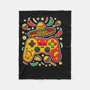 Youth cinco de mayo gamer shirt fleece blanket