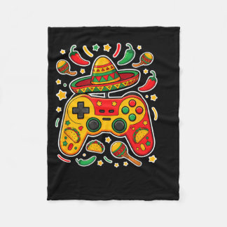 Youth cinco de mayo gamer shirt  fleece blanket