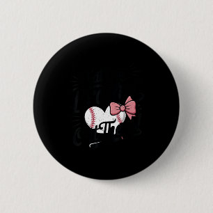 Youth girl baseball sister toddler that brother 6 cm round badge