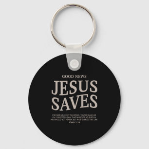 Youth Good News Jesus Save Funny Christian Godson  Key Ring