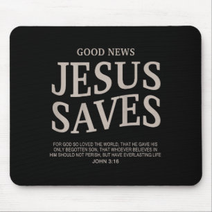 Youth Good News Jesus Save Funny Christian Godson Mouse Pad