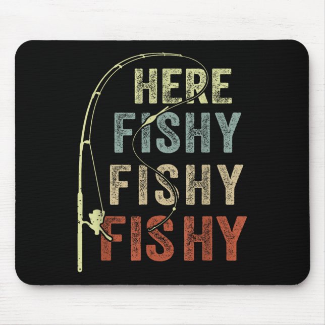 Youth Here-fishy Fishing-shirt Boys Toddler Funny  Mouse Pad (Front)