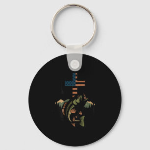 Youth hunting faith fishing cross camo christian key ring