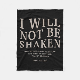 Youth I Will Not Be Shaken Christian Teen Girl Wom Fleece Blanket