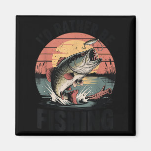 Youth I'd Rather Be Fishing-shirt Boy Largemouth B Magnet