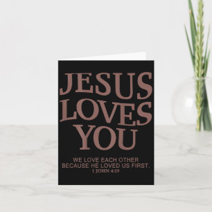 Youth Jesus Love You Christian God Good Boy Son Me Card