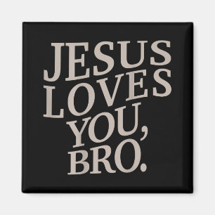 Youth Jesus Loves You Bro Funny Christian Boy Kids Magnet