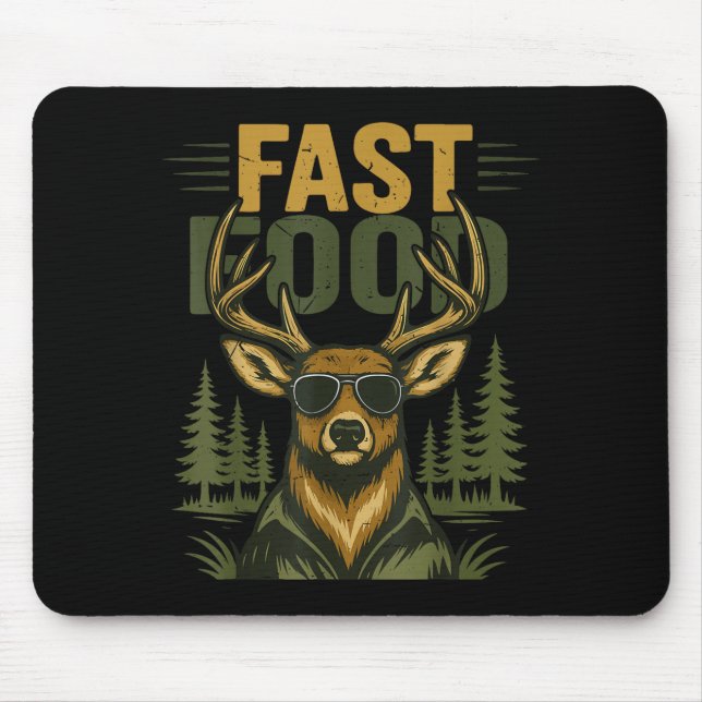 Youth Men Fast Food Camo Deer Hunting Boy Teen Hun Mouse Pad (Front)