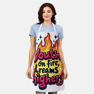 Youth motivational quote apron