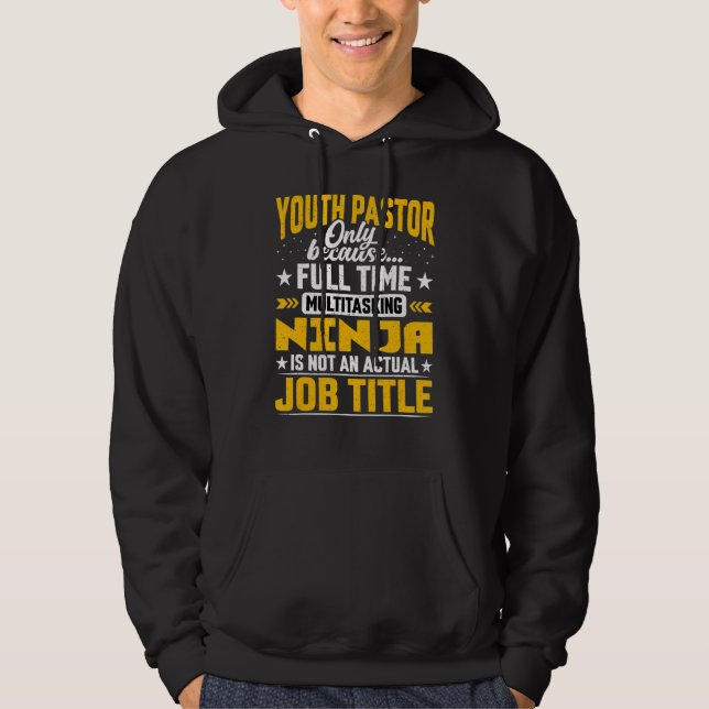 Youth Pastor Job Title   Youth Clergyman Minister Hoodie (Front)