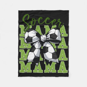 Youth Soccer Mama Coquette Bow Cute Sister Toddler Fleece Blanket