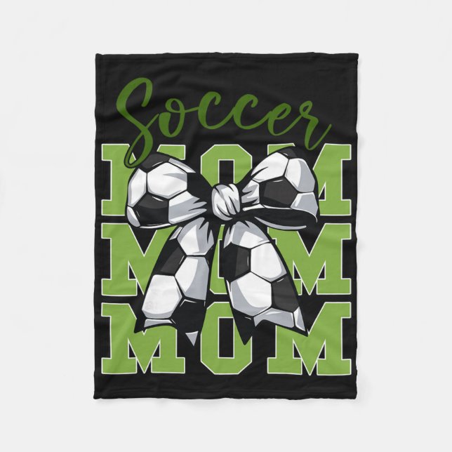 Youth Soccer Mom Coquette Bow Cute Sister Toddler  Fleece Blanket (Front)