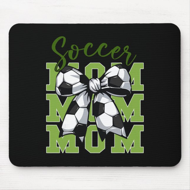 Youth Soccer Mom Coquette Bow Cute Sister Toddler  Mouse Pad (Front)