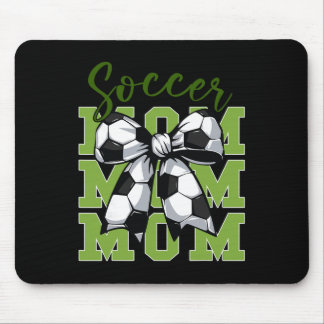 Youth Soccer Mom Coquette Bow Cute Sister Toddler Mouse Pad