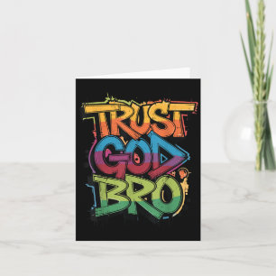 Youth Trust God Bro Funny Christian Boy Son Brothe Card
