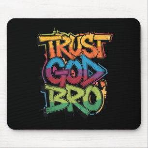 Youth Trust God Bro Funny Christian Boy Son Brothe Mouse Pad