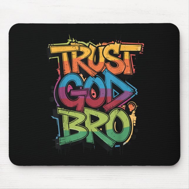 Youth Trust God Bro Funny Christian Boy Son Brothe Mouse Pad (Front)