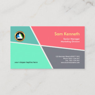 Youthful Energetic Colourful Geometric Marketing Business Card