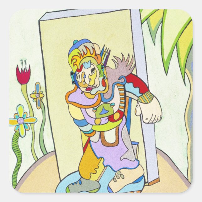 "Youthman" by Ruchell Alexander Square Sticker (Front)