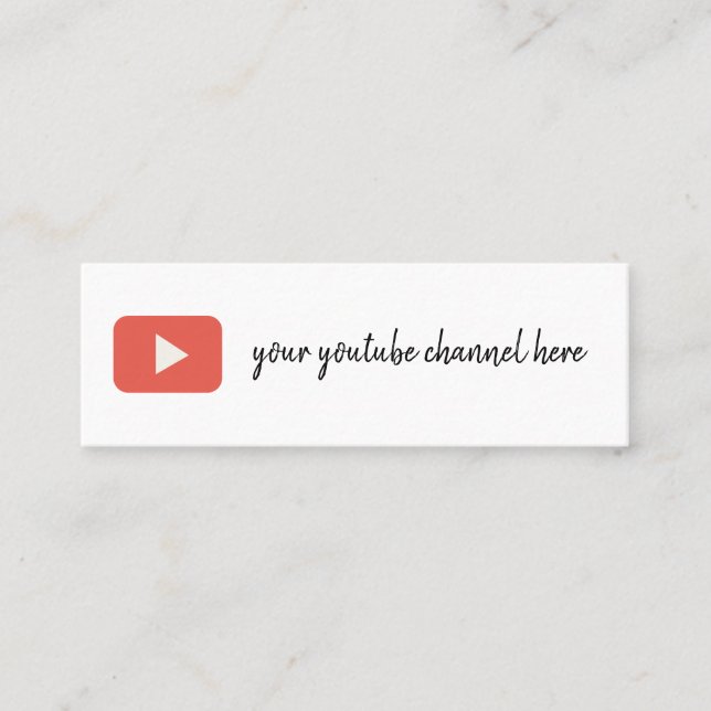 youtube  business card (Front)