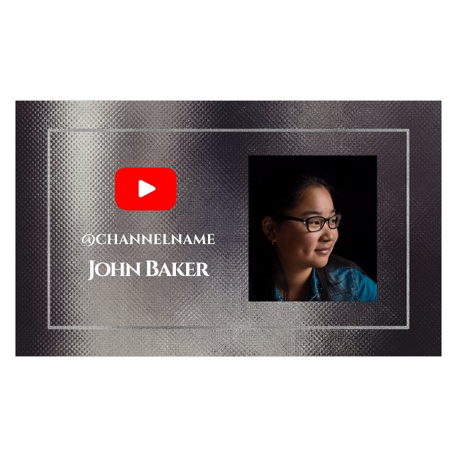 YOUTUBE Channel Advertisement QR Code Photo Business Card (Creator Uploaded)