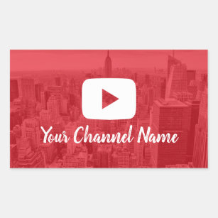 Youtube Channel Custom Photo Youtuber Rectangular Sticker