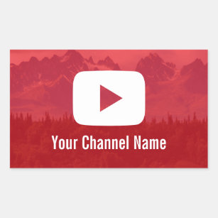 Youtube Channel Custom Photography Youtuber Rectangular Sticker