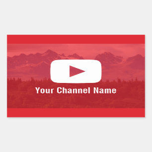 Youtube Channel Custom Photography Youtuber Rectangular Sticker