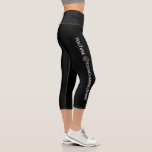 YouTube Channel ID Name, Advertisement Capri Leggings<br><div class="desc">These women's leggings feature a bold call to action on your YouTube ID up one leg to show of when filming your workouts for social media. The tight fit and direct message make for a playful and confident statement, perfect for those with a great sense of humour. The design is...</div>